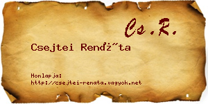 Csejtei Renáta névjegykártya