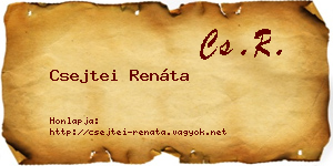 Csejtei Renáta névjegykártya