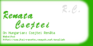 renata csejtei business card